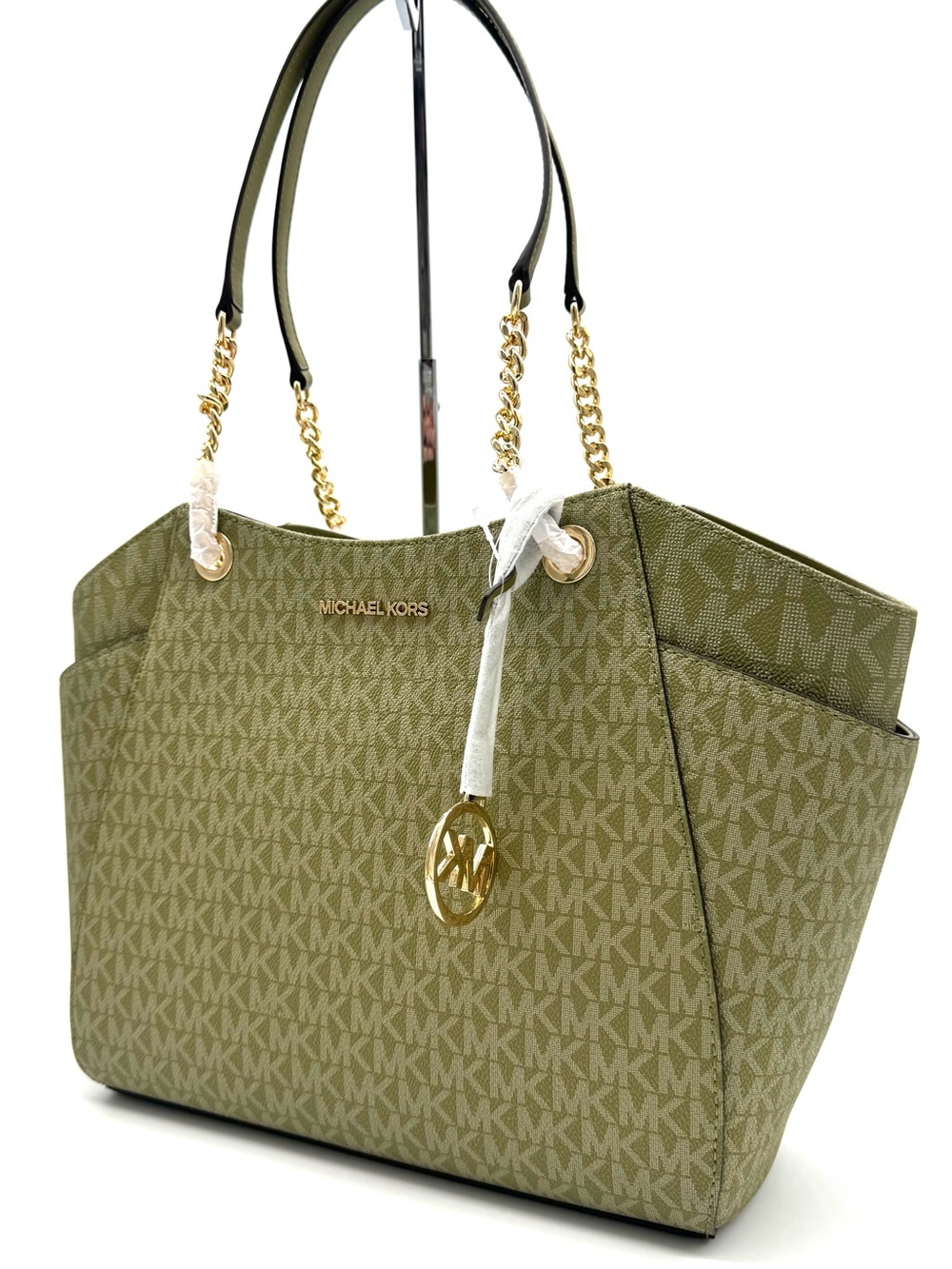 Michael Kors Jet Set Large Signature Logo Shoulder Bag - Oregano